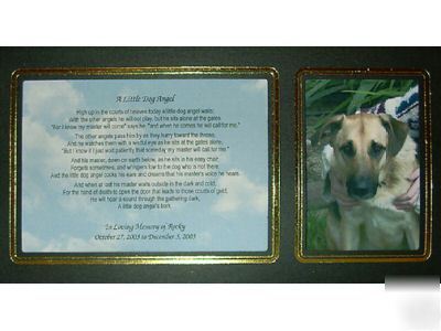 Dog memorial poem: a little dog angel