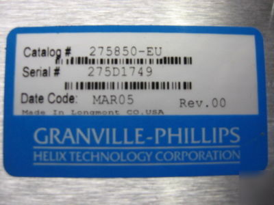 Granville-phillips 275 mini-convectron gage: 0-1 torr