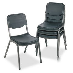 Iceberg rough n ready polyethylene stack chairs with s