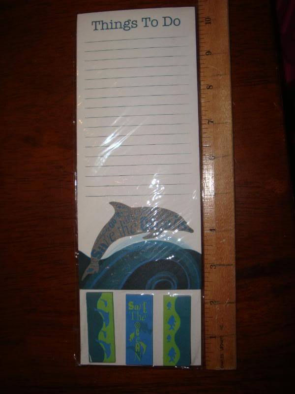 Magmetic fridge cubical note pad dolphin save planet 