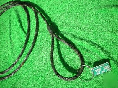 Steel wire rope cable eye lift-ing hoist sling 1/2 x 16