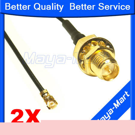 2PCS 5IN u.fl rp-sma male cable for mini pci wifi card