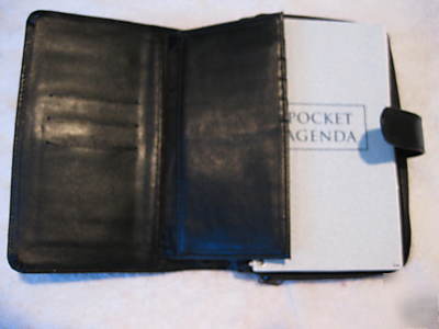 Buxton black leather 5X7 day planner/organizer/wallet