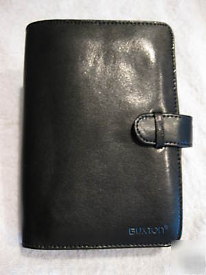 Buxton black leather 5X7 day planner/organizer/wallet