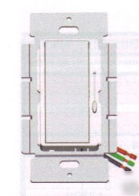 Decorative low voltage 3-way 3 way slide dimmer, almond