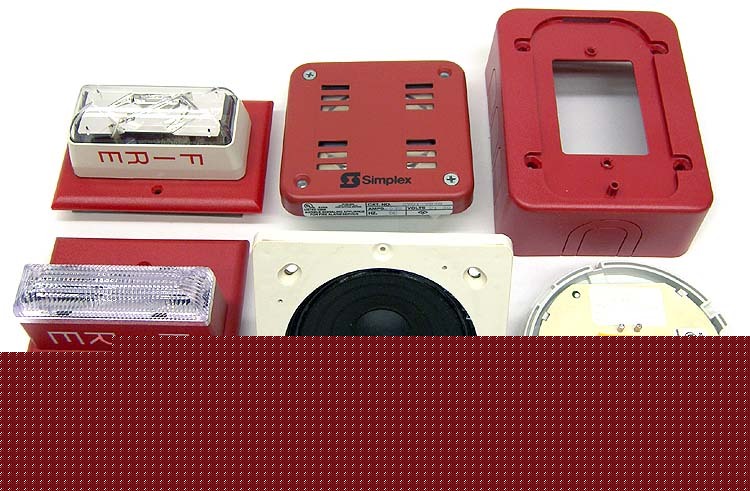 Lot 6 gentex simplex wheelock fire alarm strobe speaker