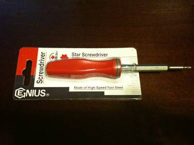 New t-7 star screwdriver, torxÃ‚Â® tool from geniusÃ‚Â®, 
