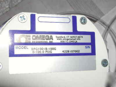 Omega dpg-1001B-100 digital pressure gauge 0-100 psi