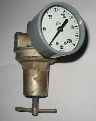 150 psi air pressure regulator & gauge 1/4