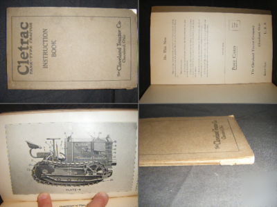 1919 cletrac tank-type tractor model h instruction book