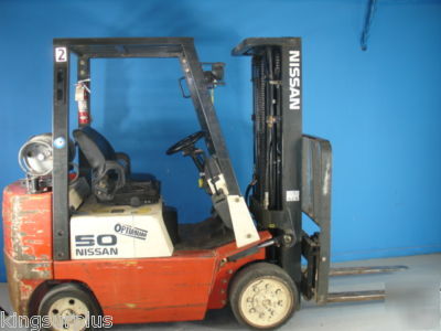 2002 5000LB nissan lp forklift 3SSSHIFT 2NEW tires nice