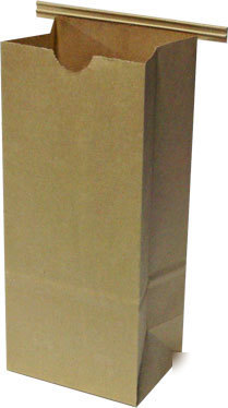 5 lb. lined kraft tin tie candy coffee bags - qty 250