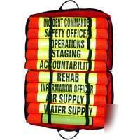Fire command vest kit. 10 large vests plus carry case