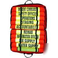 Fire command vest kit. 10 large vests plus carry case