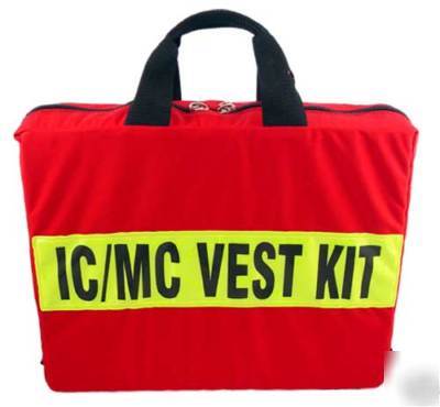 Fire command vest kit. 10 large vests plus carry case