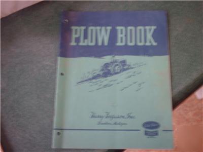 Harry ferguson inc plow book adjusting operating how to