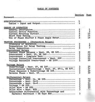 Instruction manual, for multi-amp, sr-51 relay test set