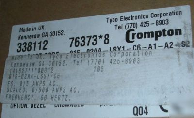 New ac amperes 0>500 panel meter 016-02AA-lssf-C6 nos 
