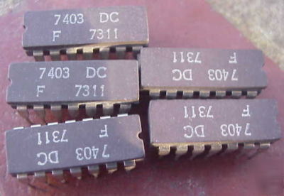 Nos ic chip ceramic processor 7403DC 1973 f 7311