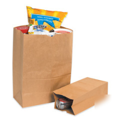 Shoplet select kraft grocery bags 18 x 8 14 x 5 14