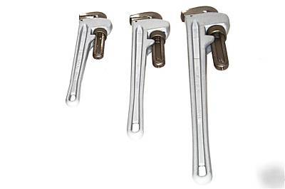 3 pc set aluminum pipe wrench 14