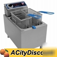 16 lb stainless steel electric countertop fryer nsf