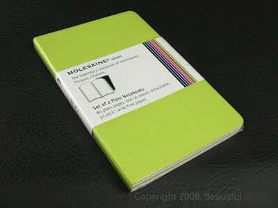 2 moleskine volant pocket plain notebook journal green