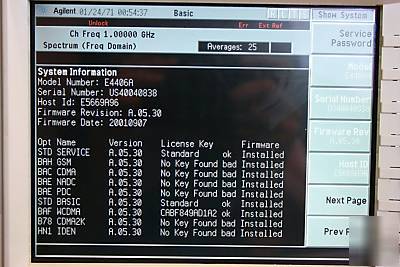 Agilent hp E4406A vsa transmitter tester with wcdma opt