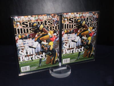 New clear magazine/card display case football baseball