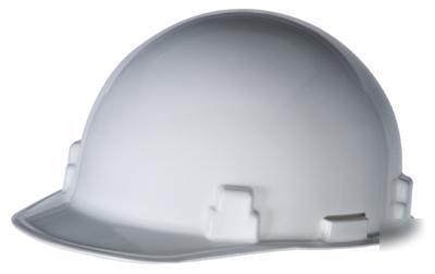 Radnor white hard hat smoothdome ratchet suspension