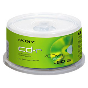 Sony 30CRM80RS -sony cd-r music 30-pk spindle