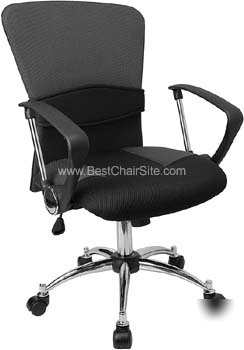 Comfortable mid-back grey mesh chair [lf-W23-grey-gg]