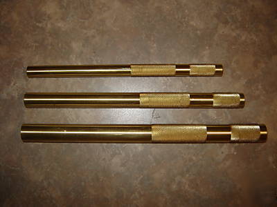 Drift punch kit machined brass / us made 3 pc. tool set