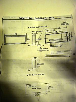 Elliptical bargraph panel meter by modutec