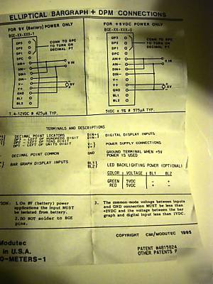 Elliptical bargraph panel meter by modutec