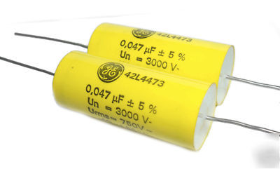 G.e.42L tesla coil capacitors .047UF / 3,000V , 700VAC