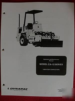 1983 dynapac CC10 vibratory compactor parts book diesel