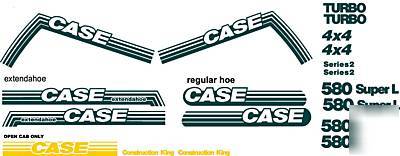 Case 580L 580SL super l loader backhoe decal whole set