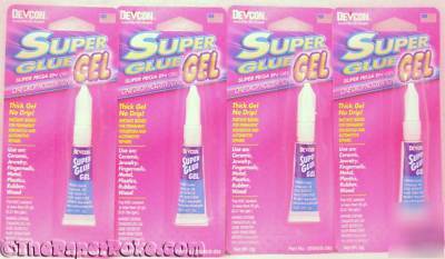 Devcon high strength super glue gel single tube 4 pack