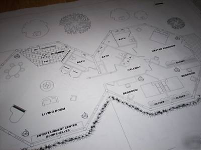 House plans, blueprints, double octagon log house