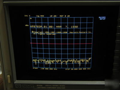 Hp 8703A 1310NM lightwave comp. analyzer 8703B 8702E