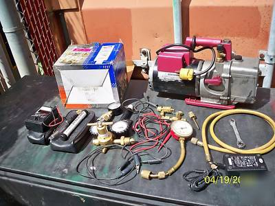 Lot of hvac tools, vacuum pump, gauges, supco & more