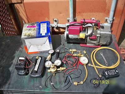 Lot of hvac tools, vacuum pump, gauges, supco & more
