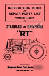 Minneapolis moline rt operator manual