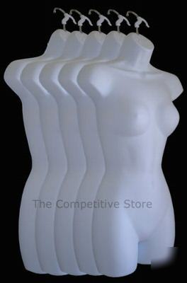 New lot of 5 brand female dress mannequin forms white