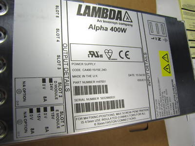 Lambda alpha 400W modular output power supply H47051 