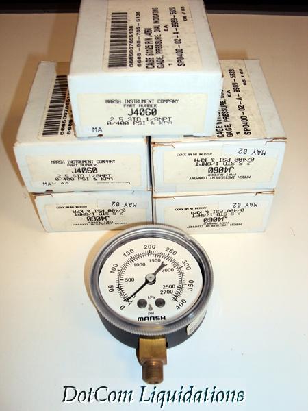 New 5 marsh pressure gauges 0 - 400 psi ** **