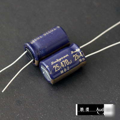New 80PCS 470UF 25V rubycon mbz pc capacitors 