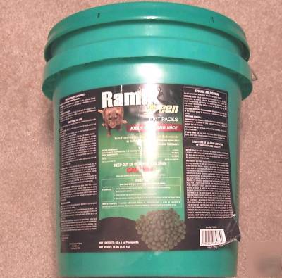 Ramik 60 x 4 oz bags rat/mice rodent bait 5 gal buck 