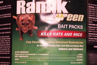 Ramik 60 x 4 oz bags rat/mice rodent bait 5 gal buck 